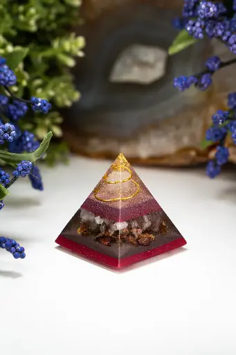[COP-240720-01] Classic Orgonit Pyramide "Celestial Rose"