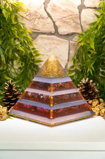[XOP-241010-01] XL Orgonit-Pyramide "Orchidée Royale" 